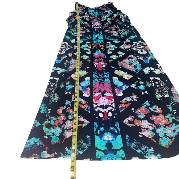 Nicole Miller Women's Colorful Halter Top Maxi Dress Sz XL - Picture 3 of 10